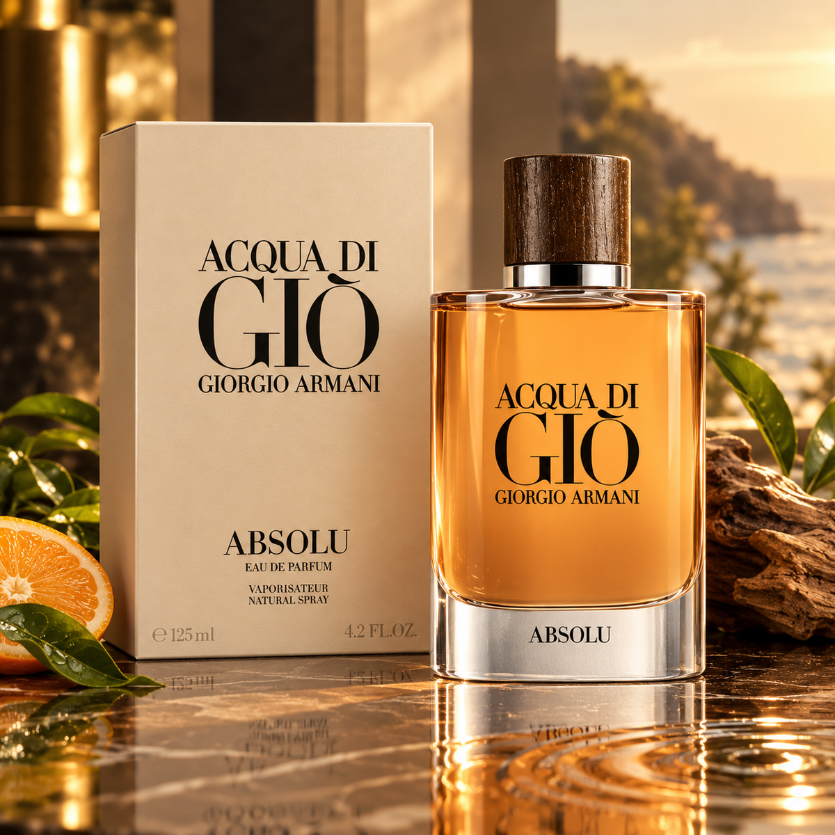 Armani Acqua di Gio Absolu 125ml / 4.2 oz EDP Spray Men Rare Discontinued  New