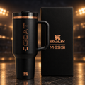 STANLEY x Messi Quencher Pro Tour Flip Straw Tumbler 40oz GOAT Black Limited NEW