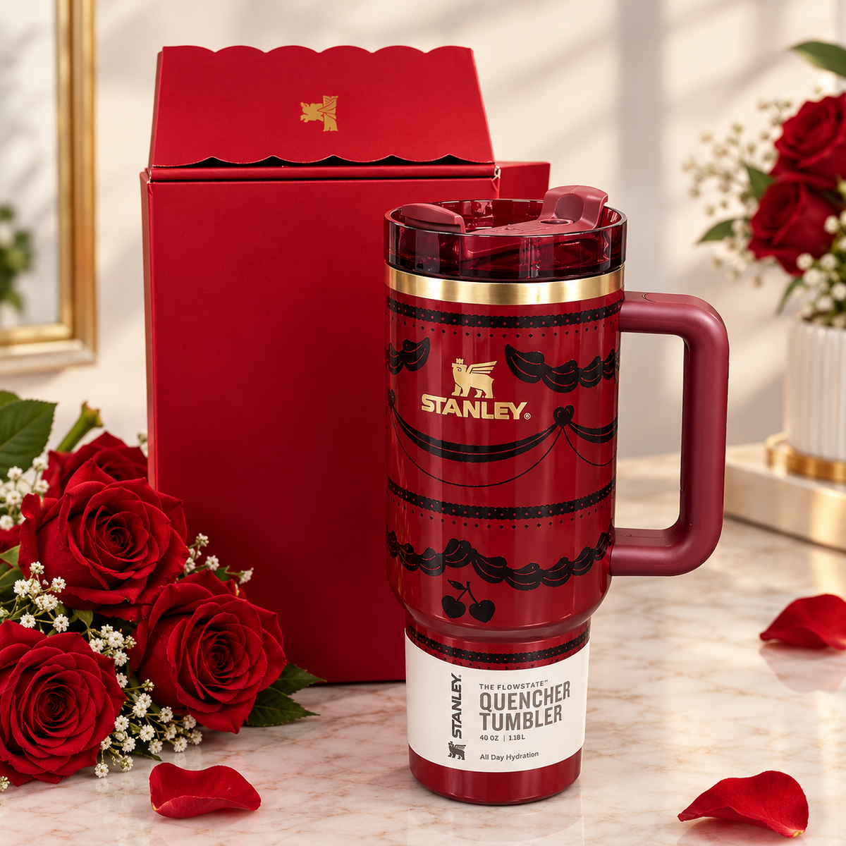 Stanley Quencher H2.0 FlowState 40oz Red Tumbler