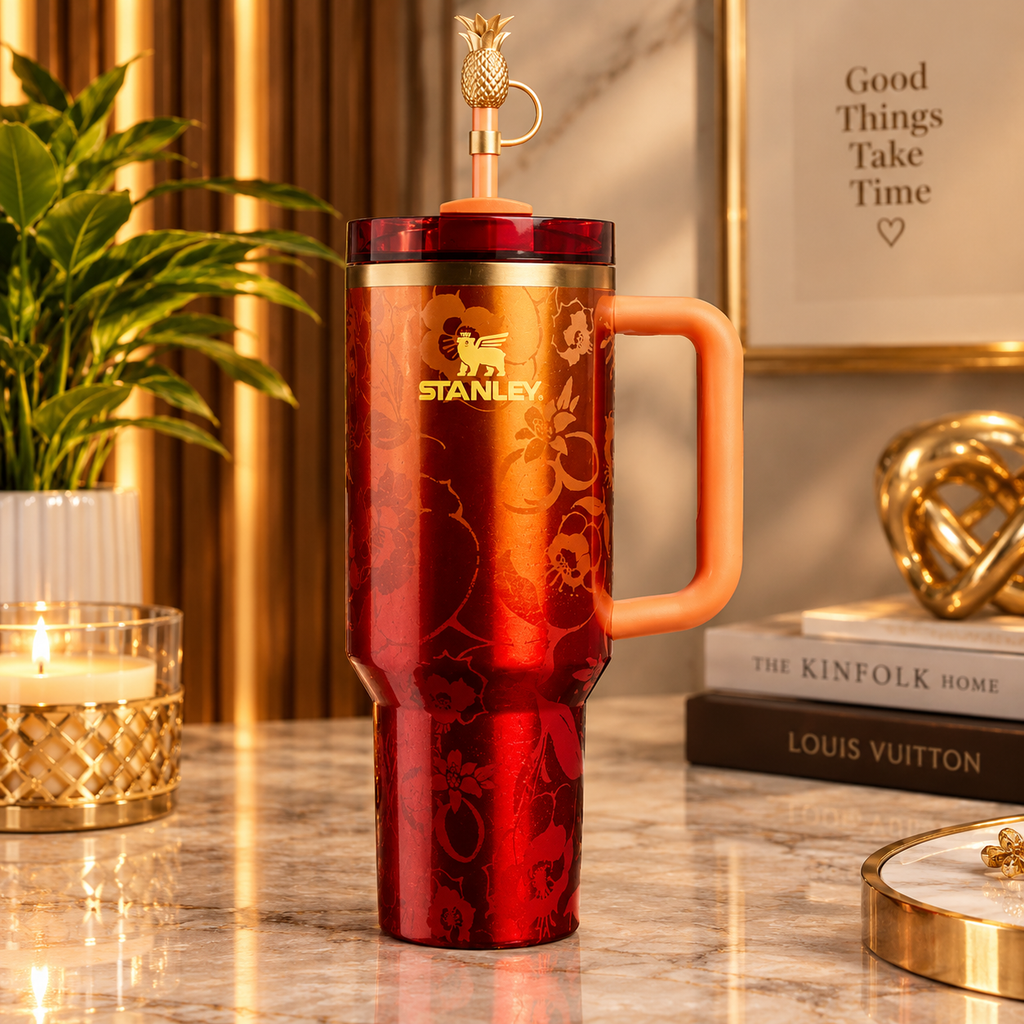 The Stanley 1913 x KAROL G 40 oz Quencher H2.O FlowState Tumbler