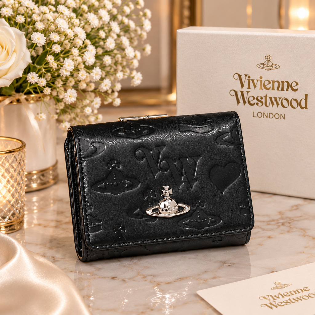 Vivienne Westwood Gamaguchi Trifold Wallet Color Mad Black