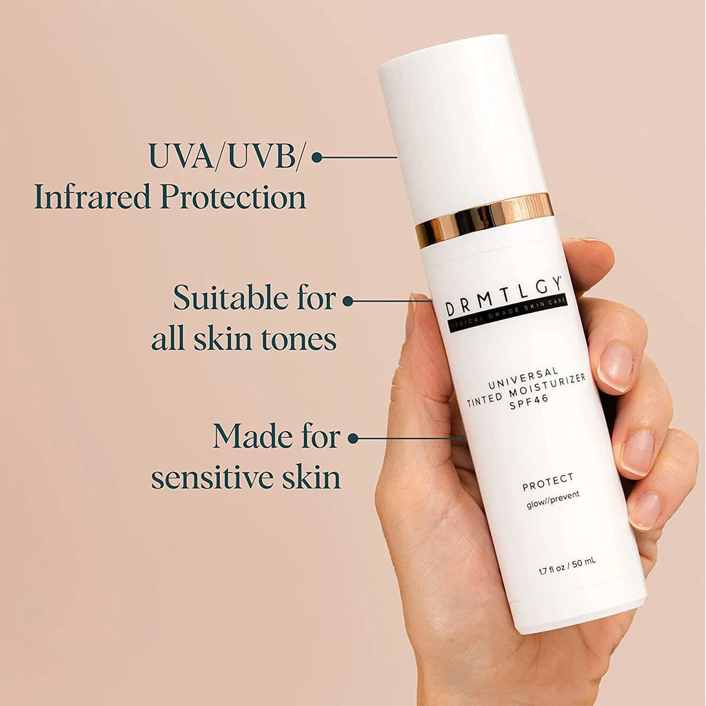 DRMTLGY Tinted Moisturizer with SPF 46. Universal Tint. All-In-One Face Sunsc